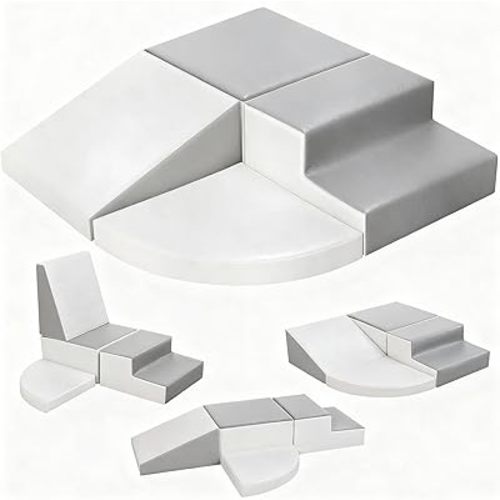 Sumbababy Climbing Foam Blocks for Toddlers: Waterproof Pu Leather Soft Climber - 4 Pcs Toddler Indoor Climbing Toys - Kids Outdoor Playground Playset Best Gift Preschool Daycare Supplies