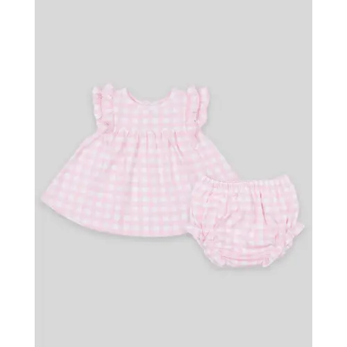 Mini Dress Set Aurelia - Pima Cotton Pink Gingham