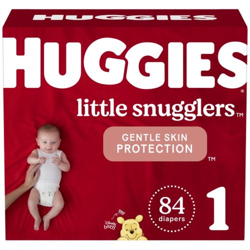 Huggies Little Snugglers Baby Diapers, Size 1, 84 Ct