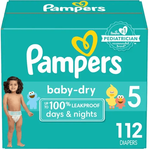 Pampers Baby-Dry – Pañales desechables, NA, Talla 5, 5, 1