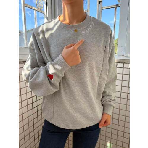 Oversized Mama Embroidered Nursing Sweatshirt