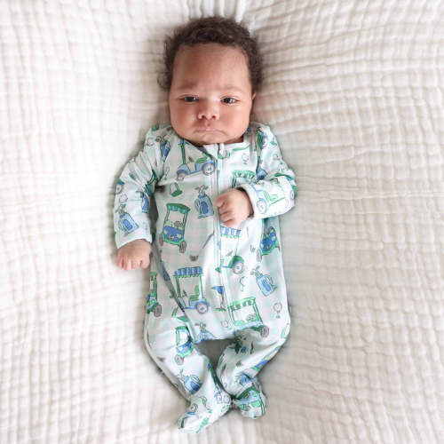 Birdie Babes Zipper Footie | Green