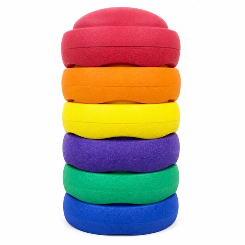 Rainbow Stepping Stones Set of 6 | Indoor Obstacle Play – My Happy Helpers