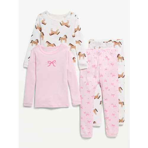 Printed Snug-Fit Pajama 4-Piece for Toddler & Baby