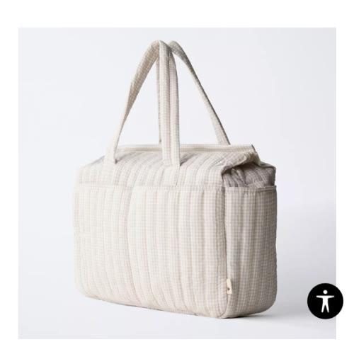 GINGHAM MATERNITY BAG