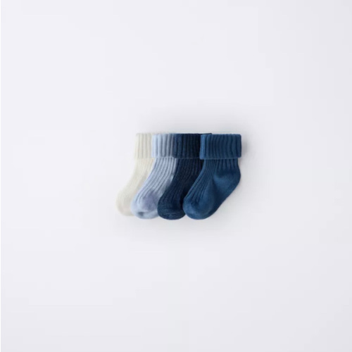 FOUR-PACK OF SOCKS IN VARIOUS COLORS - Mid-blue | ZARA United States