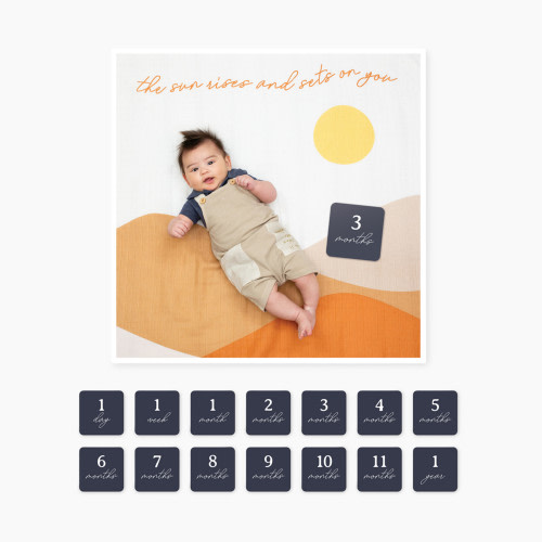 Lulujo Blanket and Milestone Cards - Sunrise