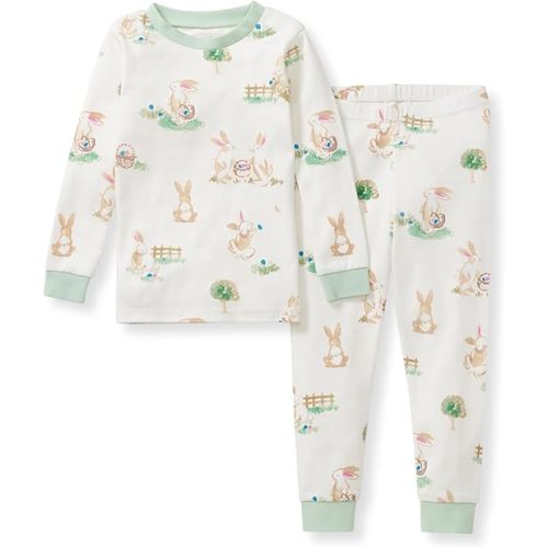 Burt's Bees Baby Boys' 2-Piece Long Sleeve Tee and Pants Organic Cotton Pajama Set