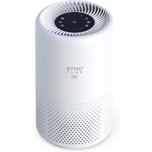 Atmotube AIR HEPA Air Purifier for Home – True H13 HEPA Filter for Small Rooms up to 172 sq.ft – 3-Stage Filtration for Smoke, Dust, Pets & Pollen – Ultra-Quiet Sleep Mode (28dB) & Night Light