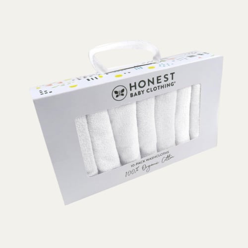 10-Pack Terry Wash Cloths| 100% Organic Cotton for Infant – The Clean Bean Market