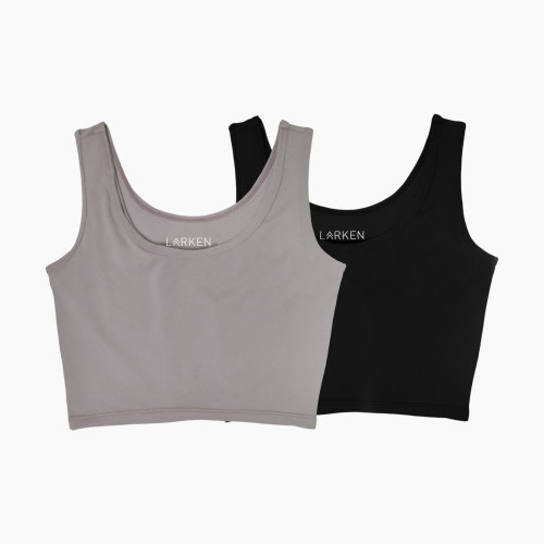 Larken Larken X Nursing + Hands - Free Pumping Bra Bundle (2 pack) - Stone, Black, M