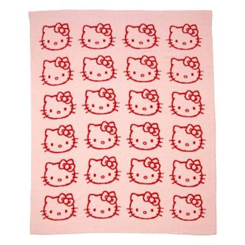 Hello Kitty Knit Throw Blanket