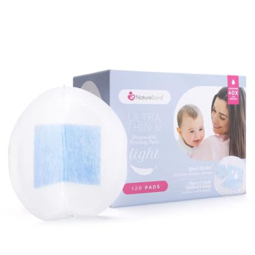 NatureBond Ultra Thin Disposable Nursing Pads for Breastfeeding, 120 Count, Lactating Pads, Protectores de Lactancia, Breast Pads 1mm Thickness