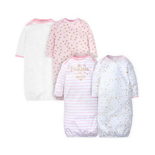 Baby Girls Fleece-Lined Gb 4Pk Gowns