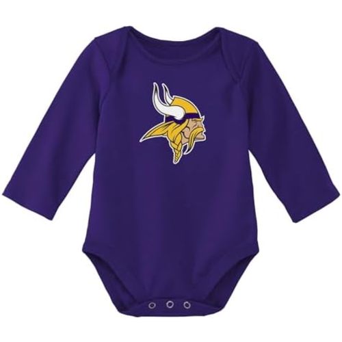 Outerstuff NFL Newborn & Infants 0-24 Months Official Primary Logo Long Sleeve Creeper Bodysuit Romper