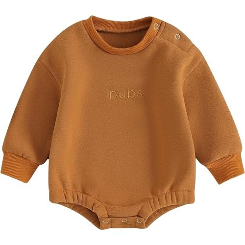 VISGOGO Newborn Infant Baby Boy Girls Oversized Romper Little Dude Sweater Onesie Coming Home Outfit Neutral Clothes