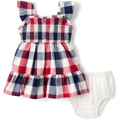 The Children's Place Baby-Girls and Newborn Casual Short Sleeve Dress with Diaper Cover