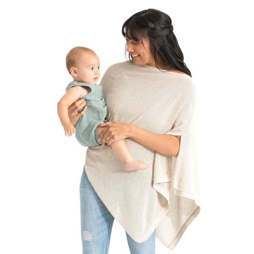We are Amma | The Cocoon™ - Newborn Essentials Must Haves: Nursing Cover for Breast Feeding Essentials | Nursing Sweater Used as Breastfeeding Cover (Natural, One Size)