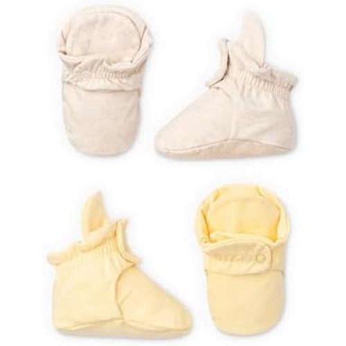 monica + andy Organic 2-Pack Organic Baby Booties