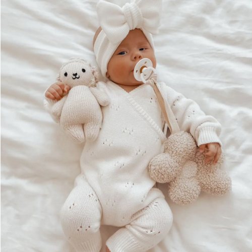 Pointelle Romper Milk White | Organic Cotton | The Honey and Bro Co – The Honey and Bro Co.