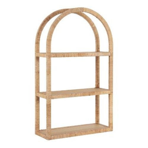 Kate & Laurel All Things Decor 18" Rahmati Rattan Wall Shelf Natural