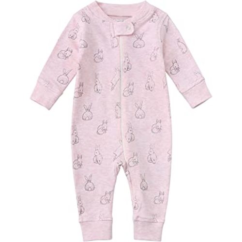 Owlivia Organic Cotton Baby Boy Girl Zip up Sleep 'N Play Pjs, Footless, Long Sleeve