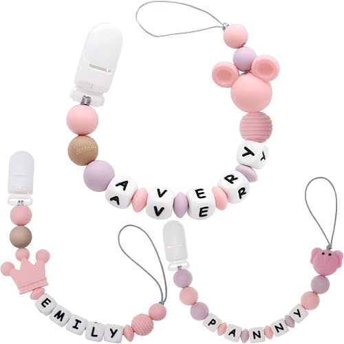 Personalized Baby Pacifier Clip with Name for Boys Girls Pacifier Holder