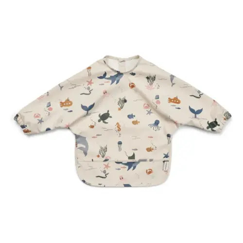Liewood - Merle bib with sleeves - Sea creature/Sandy | Smallable