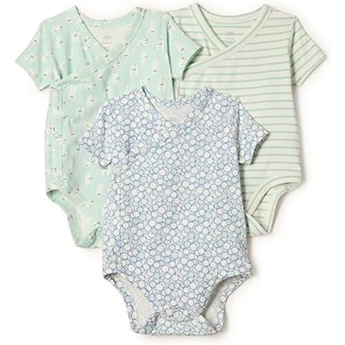 Amazon Essentials x Sofia Grainge Unisex Babies' Side Snap Short Sleeve Bodysuit