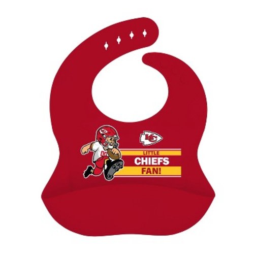 BabyFanatic Officially Licensed Unisex Silicone Baby Bib - NFL Kansas City Chiefs