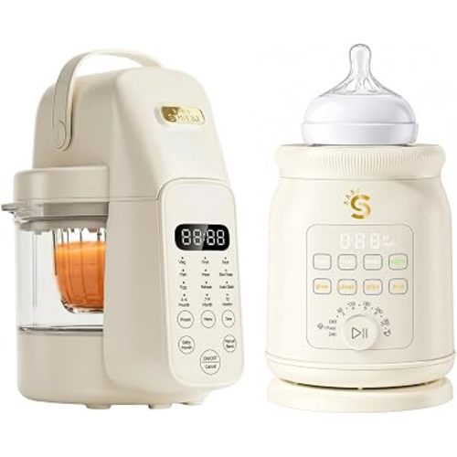 SosekiBaby Tibio Baby Bottle Warmer & Tutto(Ivory) Baby Food Maker Set