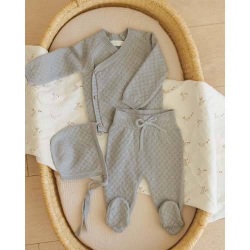 Knit Wrap Top + Pant Set || Steel Blue – Quincy Mae