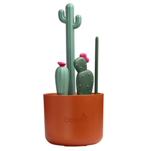 Boon Cacti Bottle Cleaning Brush Set, Terracotta , 4 Piece Set