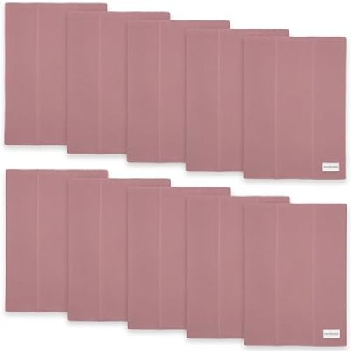 Comfy Cubs Baby Burp Cloths Set (Pack of 10) - Large, 6-Layer, Ultra Absorbent 100% Cotton for Infant Spit-Up, Drool, and Messes - Soft, Gentle, Thoughtful New Born Baby Gifts, Mauve