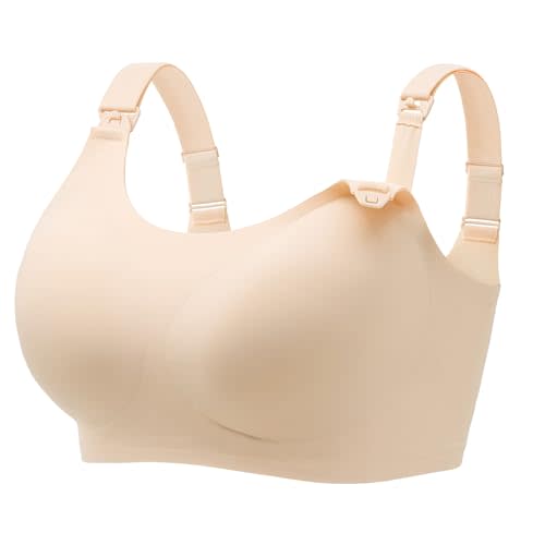 Angelhood Seamless Nursing Bra for Women Wire Free Full Coverage Nursing Bra T-Shirt Bra with Extra Extender