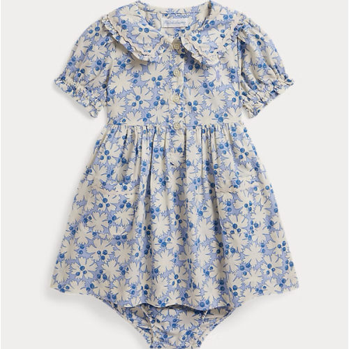 Blueberry Cotton Shirtdress & Bloomer