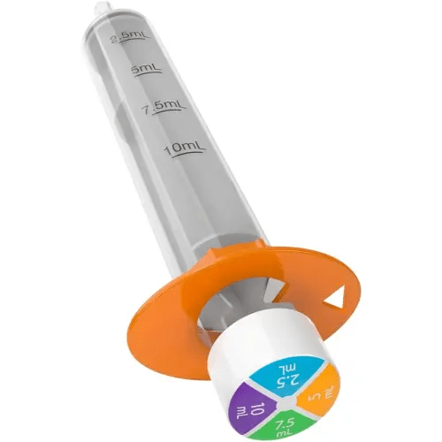 EZY DOSE Kids Baby Oral Syringe & Dispenser, True Easy Design for Liquid Medicine, Easy to Control, 10 mL/2 TSP Color Coded, BPA Free