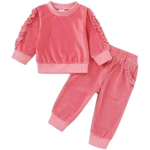 Infant Baby Girl Clothes 2 Piece Outfits for Fall Winter Clothing Set 3M-3T