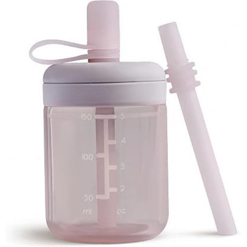Moonkie Baby Straw cup | Silicone Toddler Sippy Cup Training Cup with Straw Lid | BPA-Free Drop-Proof Baby Cup | Led Weaning | 6 Months+, 5 oz, 1pack