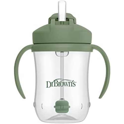 Dr. Brown's Milestones Baby's First Straw Cup, Olive Green, 1-Pack
