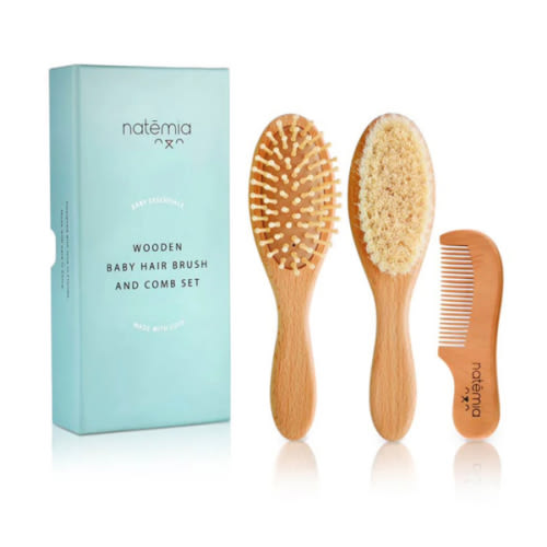 Wooden Hair Brush Set