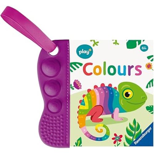 Ravensburger Play+ Flip & Pop - Colours - Waterproof Baby Book - Sensory Pop-Its & Teething Edge