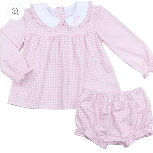 Pink Gingham Knit Diaper Set – Cecil & Lou