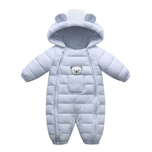 Busydd Unisex Baby Clothes Onesie Newborn Baby Winter Clothes Infant Warm Solid Color Baby Girl Romper Zipper Hooded Puffer Jacket Baby Boy Clothes 0-3 Months