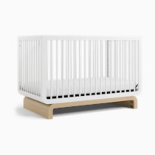 Storkcraft Santorini Deluxe 5-in-1 Convertible Crib - White With Driftwood