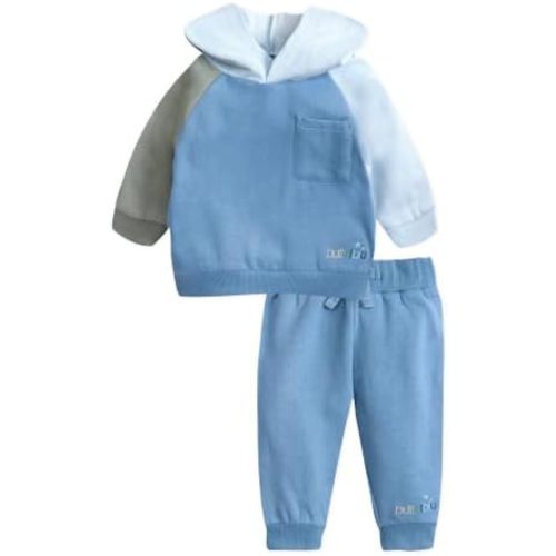 Butterblu Patch 2-Piece Colorblock Hoodie & Jogger Set, Organic Cotton