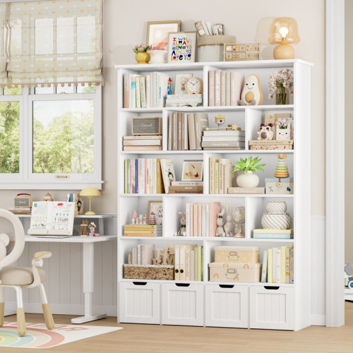 Harriet Bee Kirklyn 6-Tier Bookshelf and Toy Organizer & Reviews | Wayfair