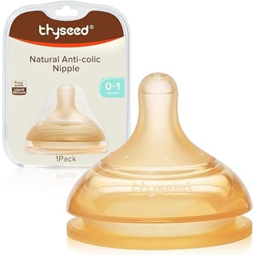 Thyseed Anti-Colic Series Nipple, Extra Slow Flow,0+ Months, 1-Pack