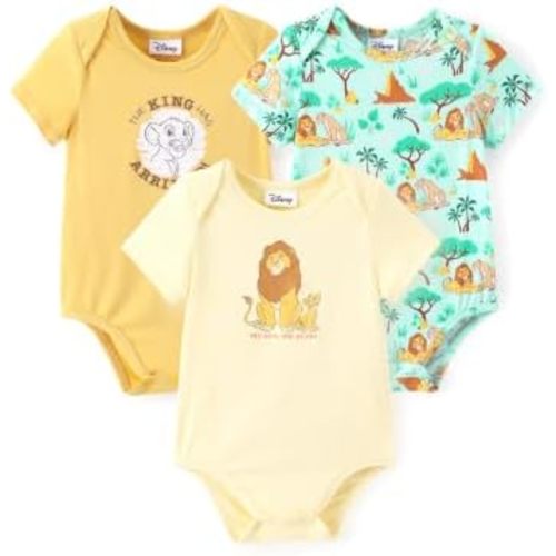 Disney Baby Viscose Made from Bamboo 3-Pack Bodysuits Set Newborn to Infant
