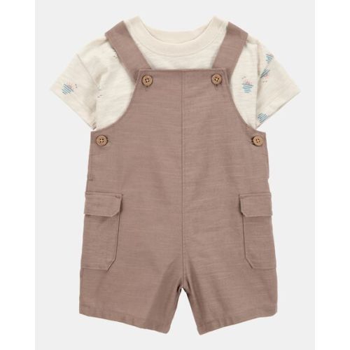 Baby Boy 2-Piece Sunset Tee & Shortall Set - Brown - Carter's | Carter's